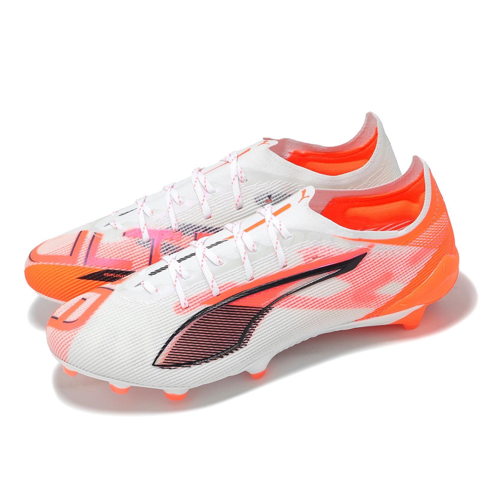 Puma Ultra 5 Ultimate FG White Black Red Men Firm Ground Soccer Shoes 108159-01