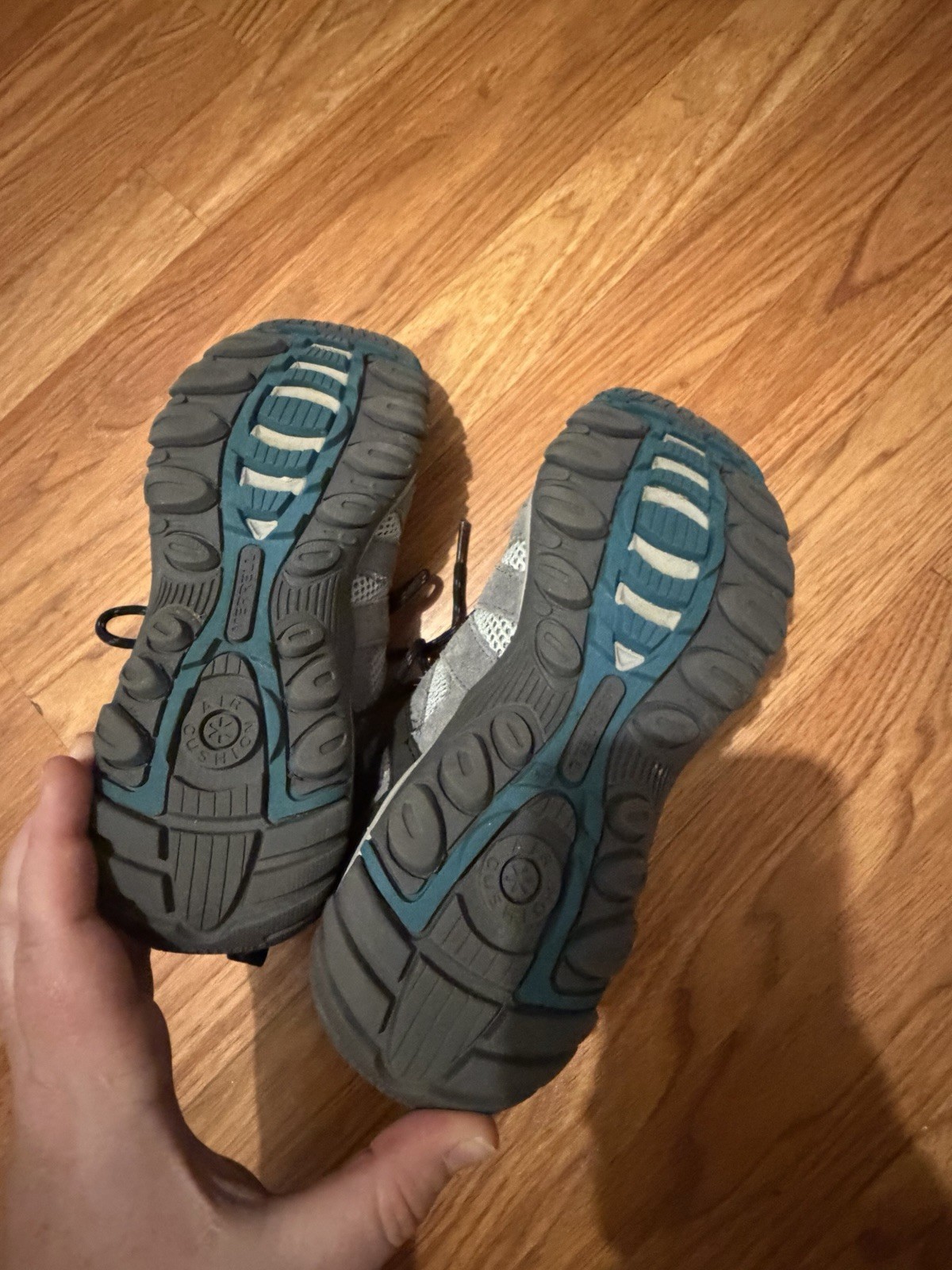 Merrell Athletic Sneakers Gray/Black/Blue Low Top Lace-Up J49016 size 8