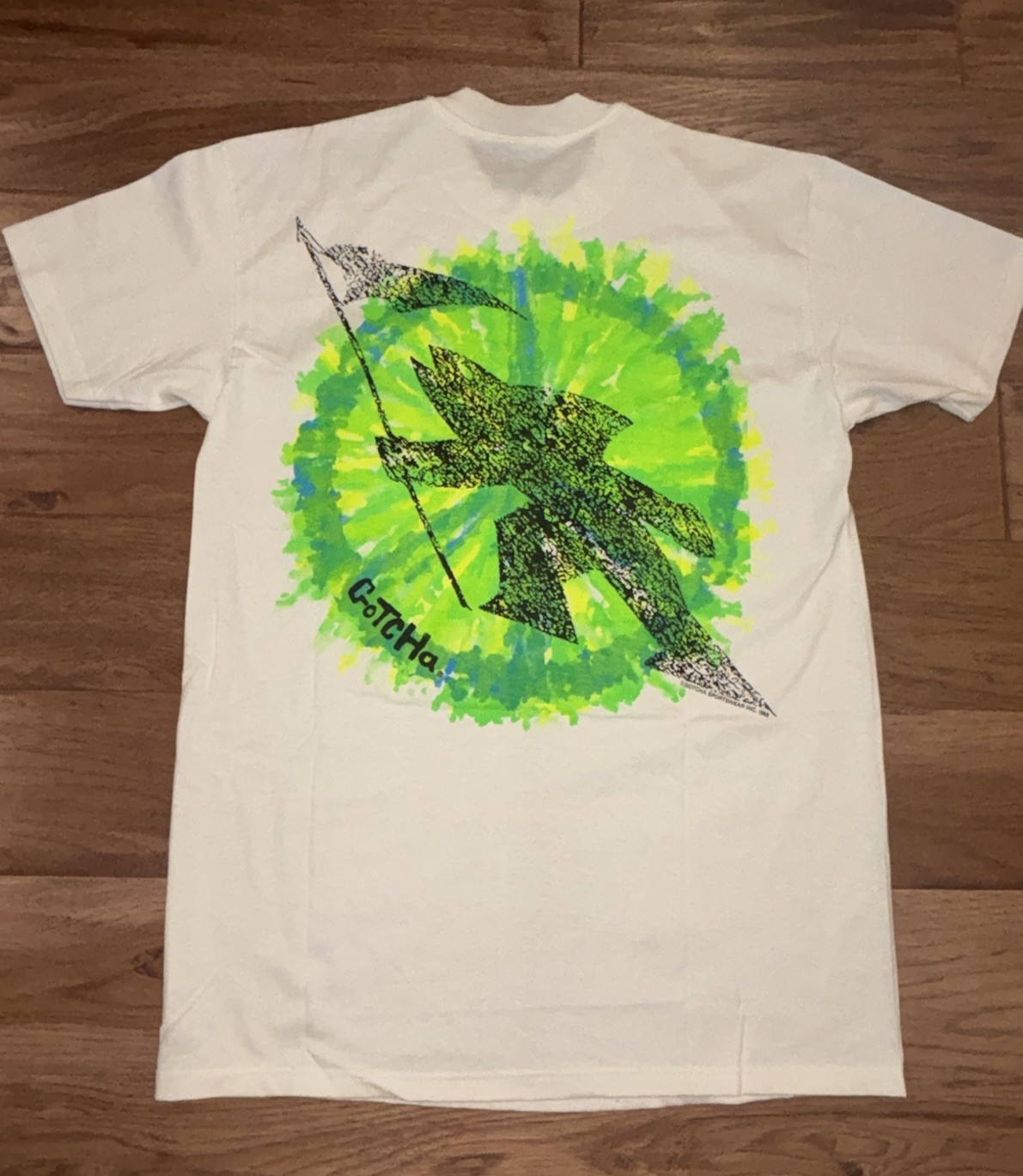 NWOT VTG Neon Gotcha TShirt Team Logo Surf Graphic Single Stitch USA Men’s L