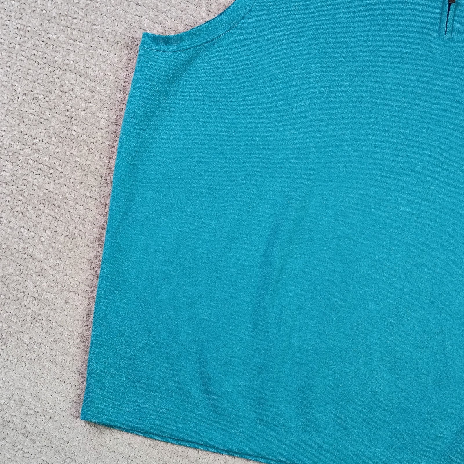 Peter Millar Mens 2XL Teal Crown Comfort Vest Pullover Zip Preppy Golf