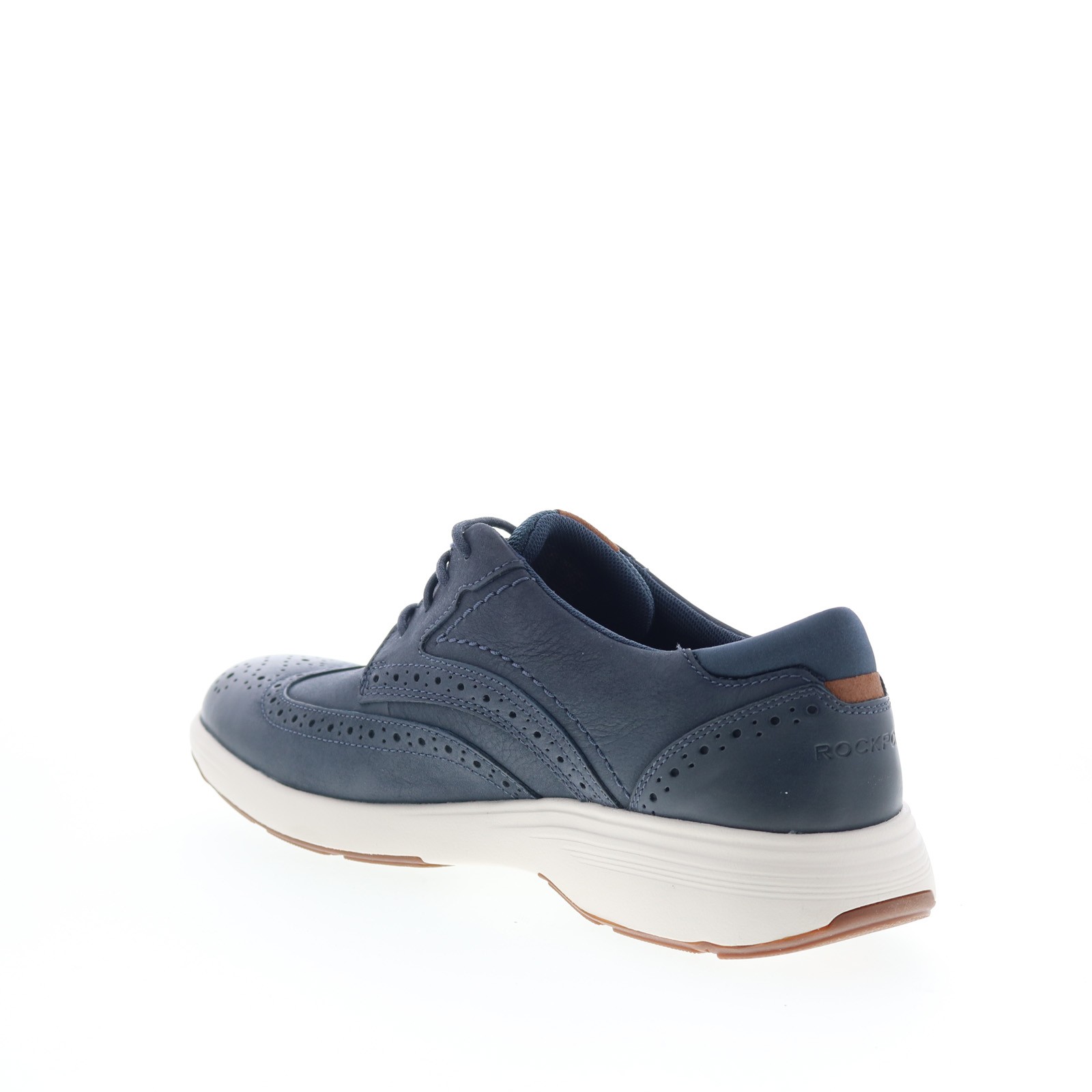 Rockport Noah Wingtip Mens Blue Leather Oxfords Wingtip & Brogue Shoes