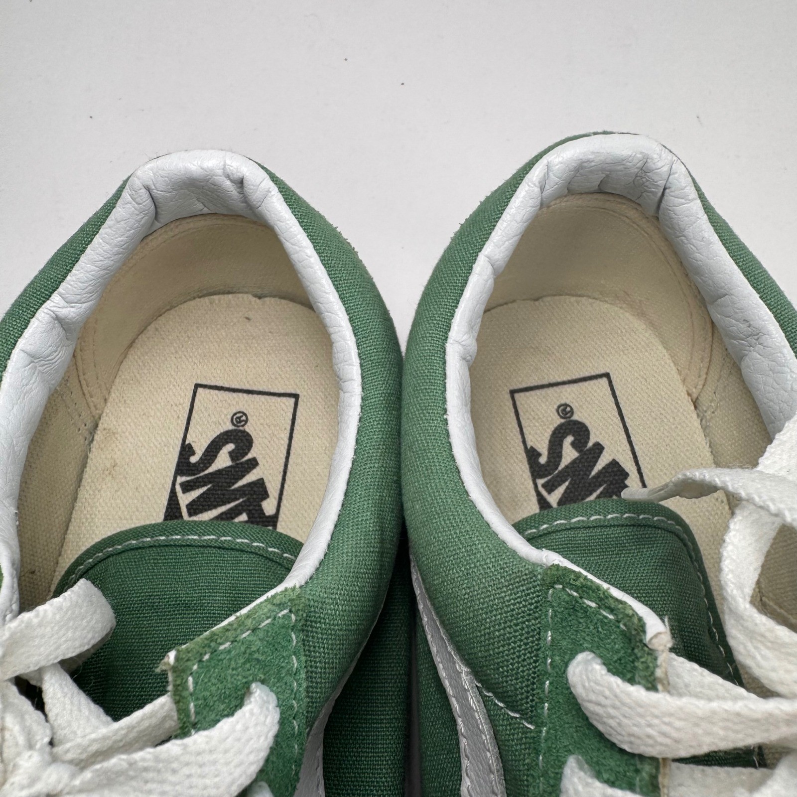 Vans Old Skool Green White Suede Canvas Low Top Skate Shoes Mens 6.5 Womens 8.0