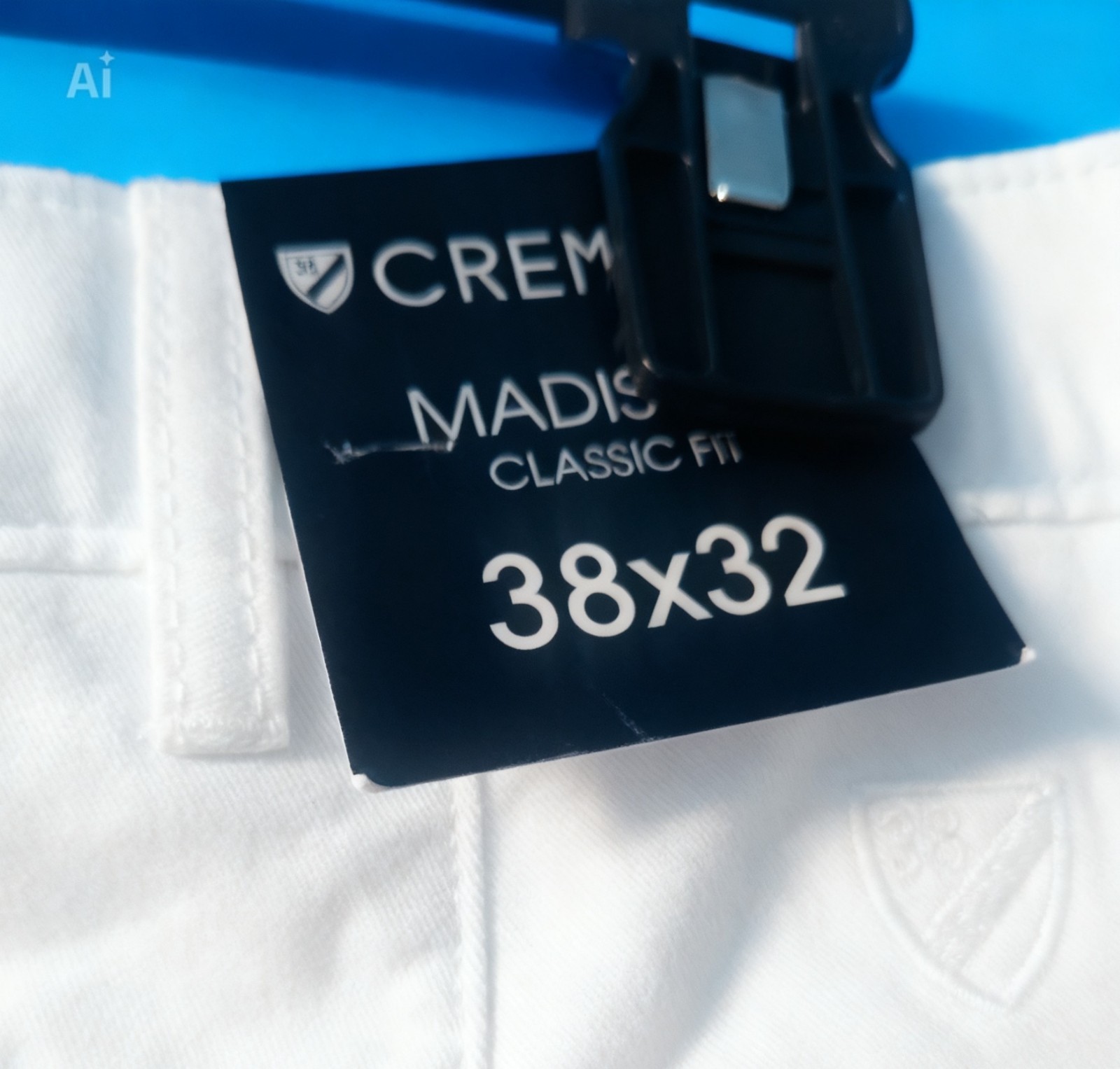 Cremieux Men’s White Pants Size 38 Classic Fit Straight Leg Cotton Twill NWT