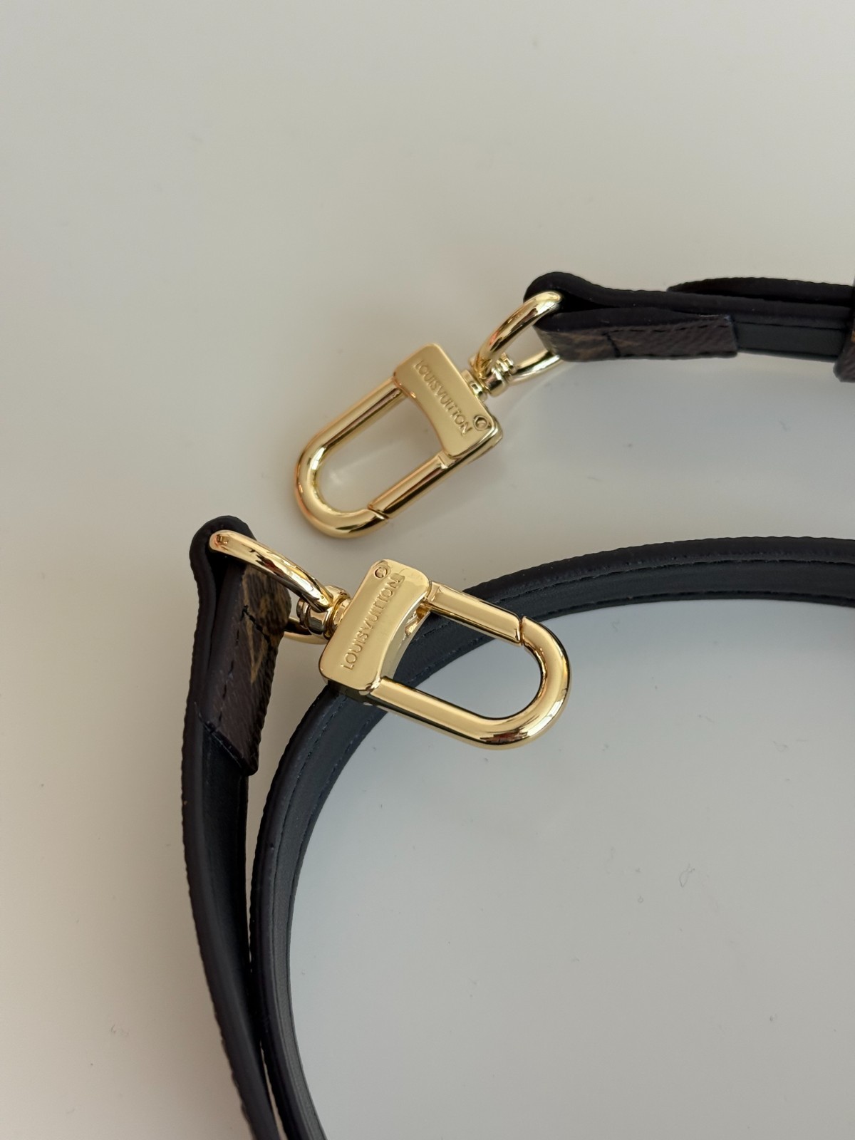 Monogram Adjustable Shoulder Strap Brown Gold Hardware 80–100cm