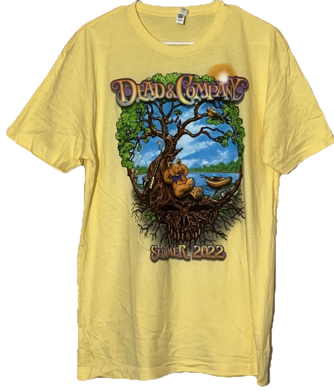 Dead & Company Summer 2022 Tour Graphic Yellow T-Shirt Large