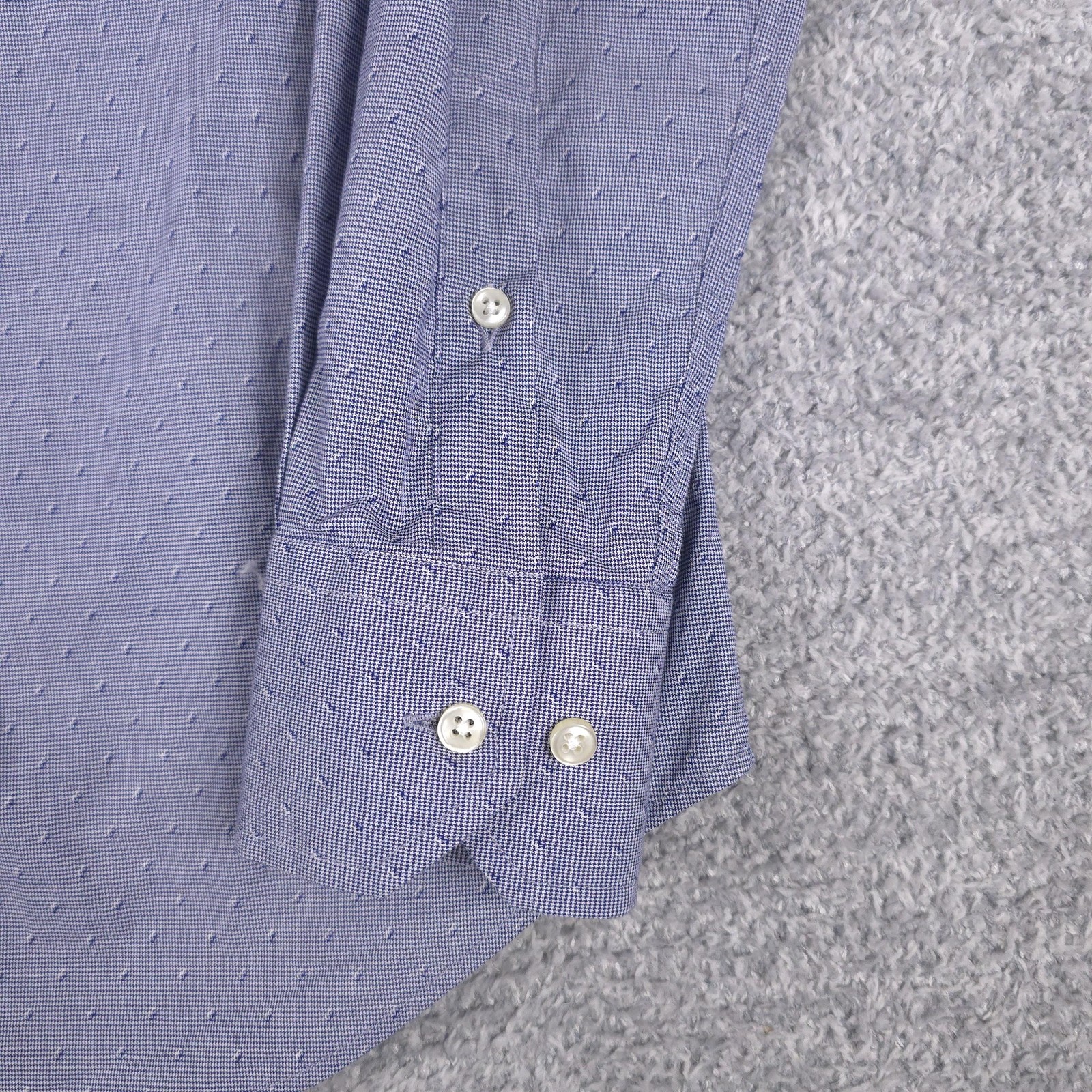 Armani Collezioni Shirt Mens 15 38 Blue Check Slim Fit Dress Long Sleeve Albania