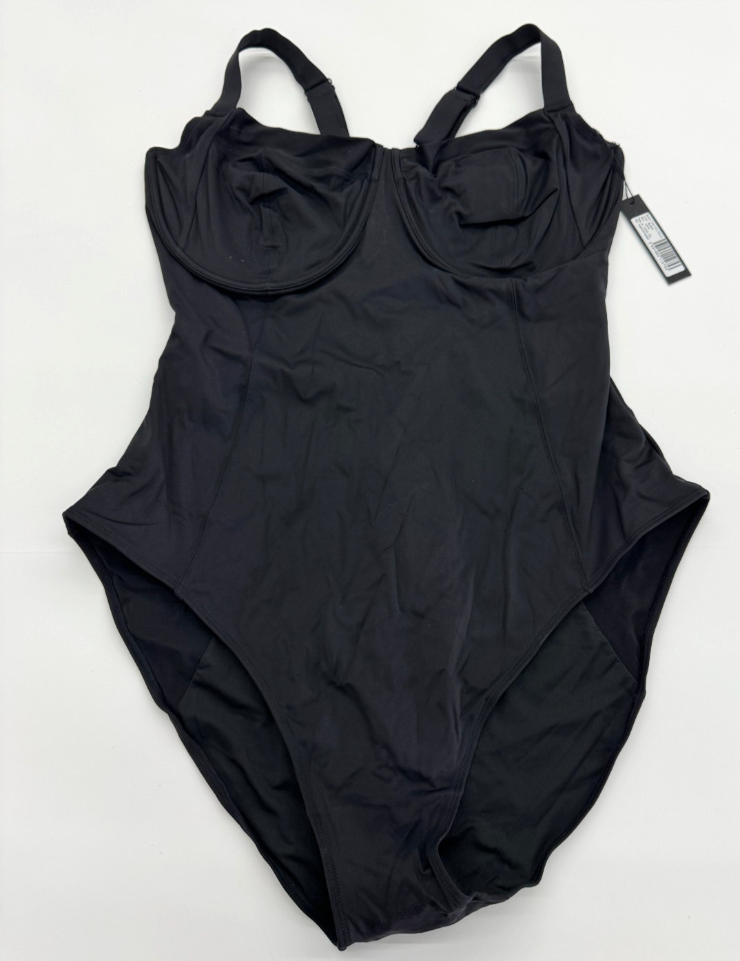TA3 LIFTY ONE PIECE SWIMSUIT BLACK UNDERWIRE SIZE MEDIUM M REG/LONG D/DD CUP NEW