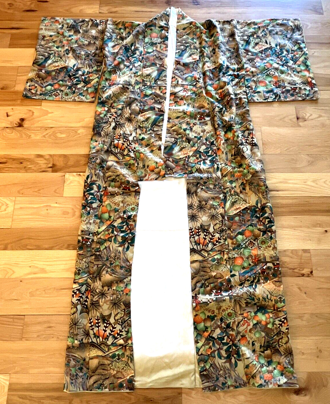 VTG ASIAN KIMONO OneofaKind Handmade Boho Free Hippie People VACAY Yoga FESTIVAL