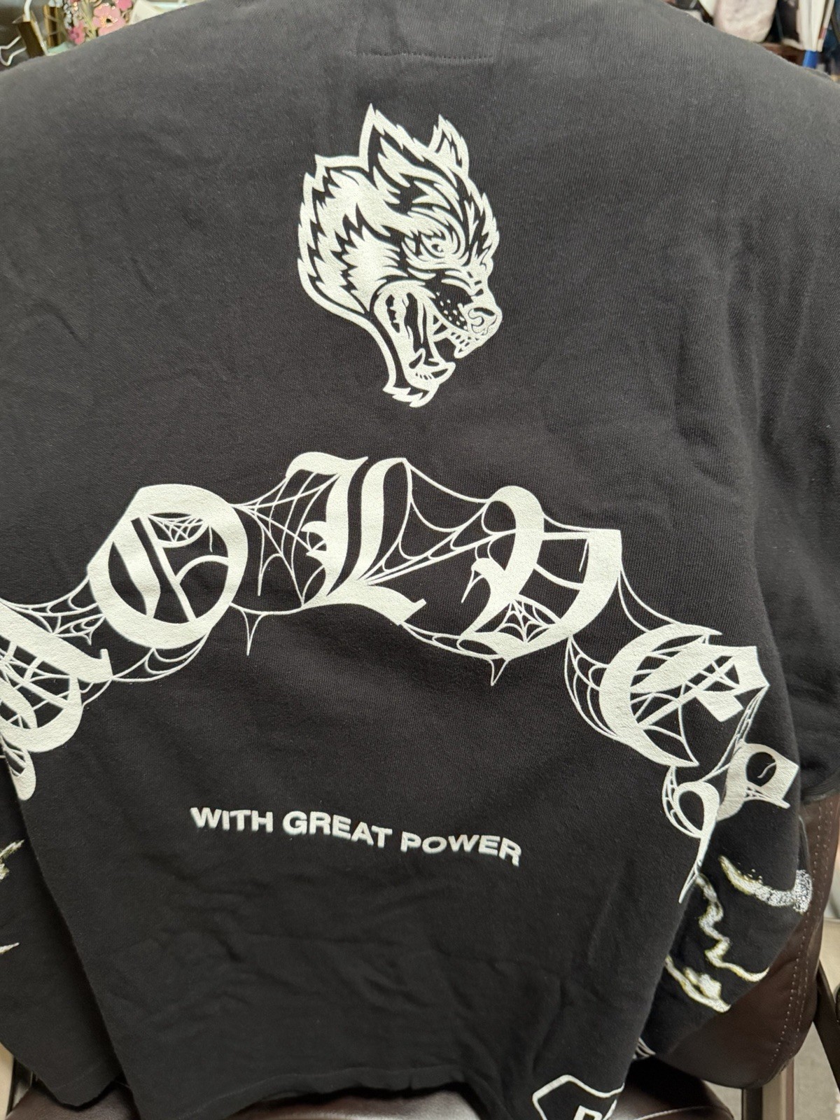 Darc Sport Marvel Men’s Black Graphic Print Crewneck Pullover Sweatshirt Size L