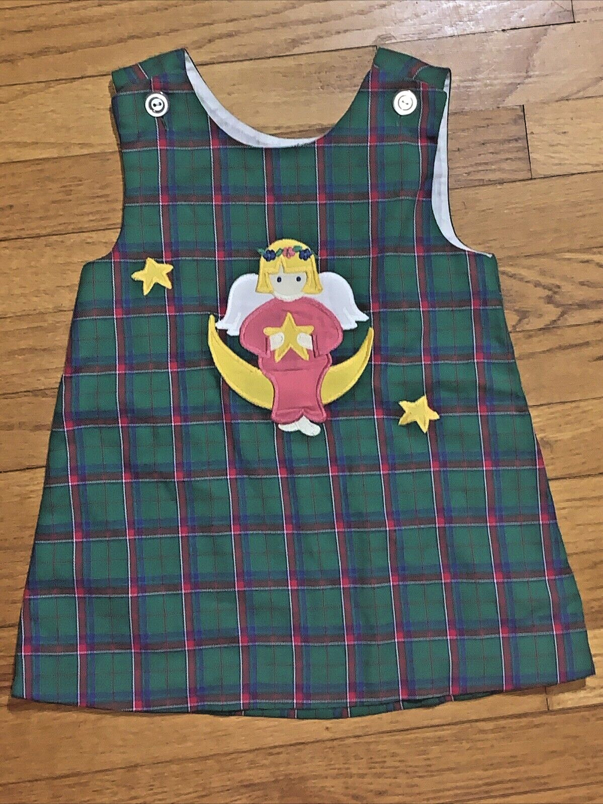 VTG Kelly’s Kids Angel Moon Stars Jumper Dress 3-4T?