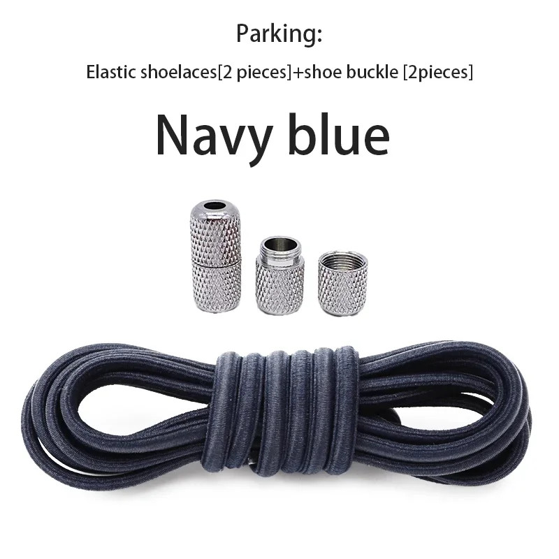 round Elastic Shoelaces for Sneakers No-Tie Tennis Shoe Laces with Rubber Band f