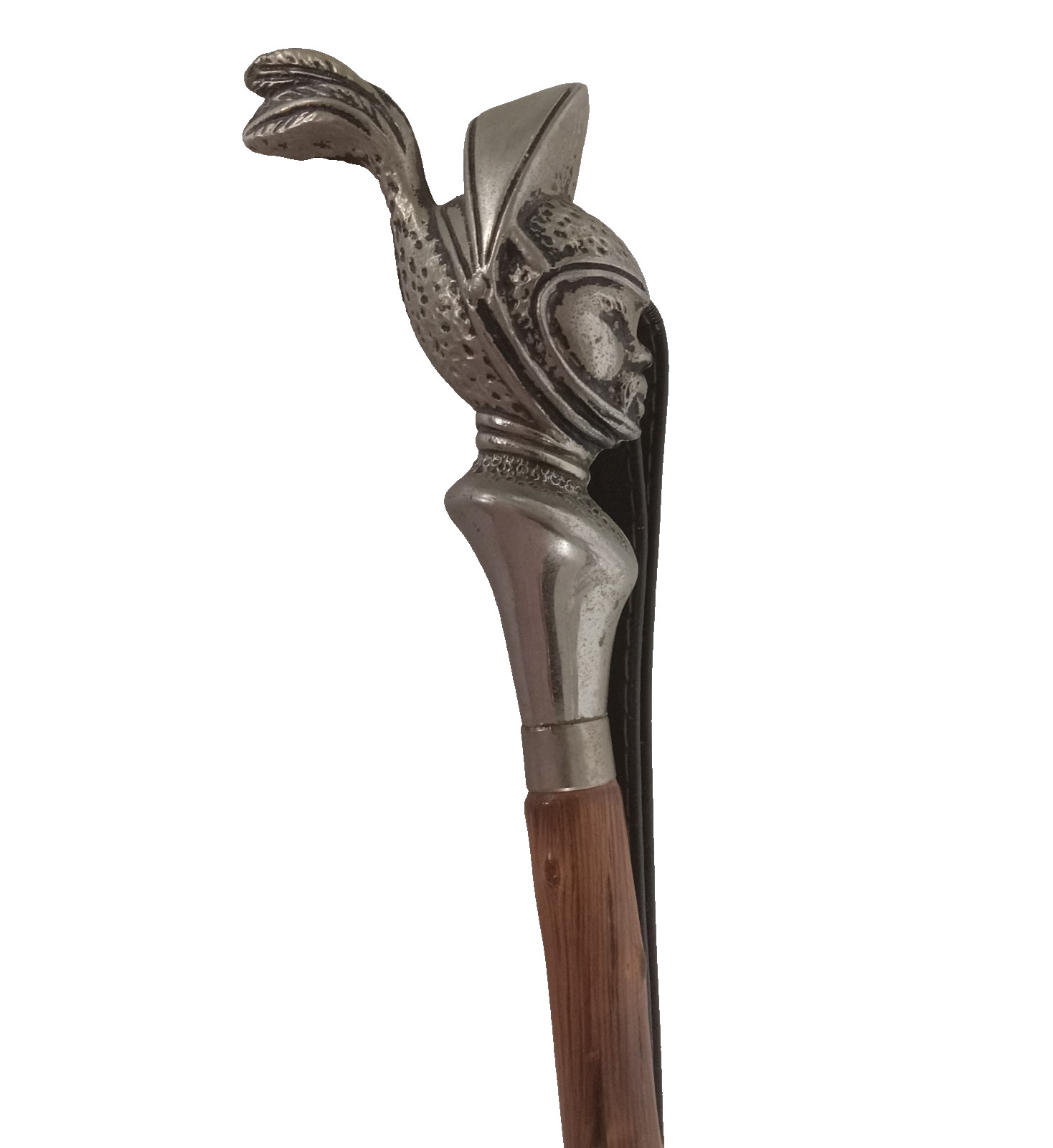 Vintage Pewter Handle Medieval Knight MCM Shoehorns 21″