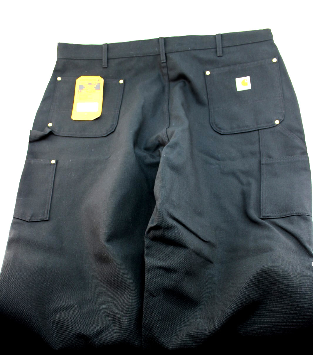 NWT CARHARTT Men’s Size 44 x 34 Loose Fit Double Knee Black Firm Duck Work Pants
