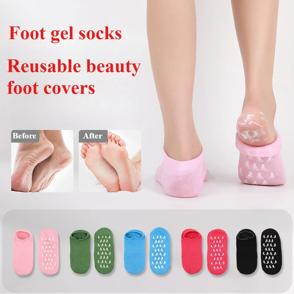 Women Massage Moisturizing Silicone Foot Socks for Dry Cracked Feet Hydrating