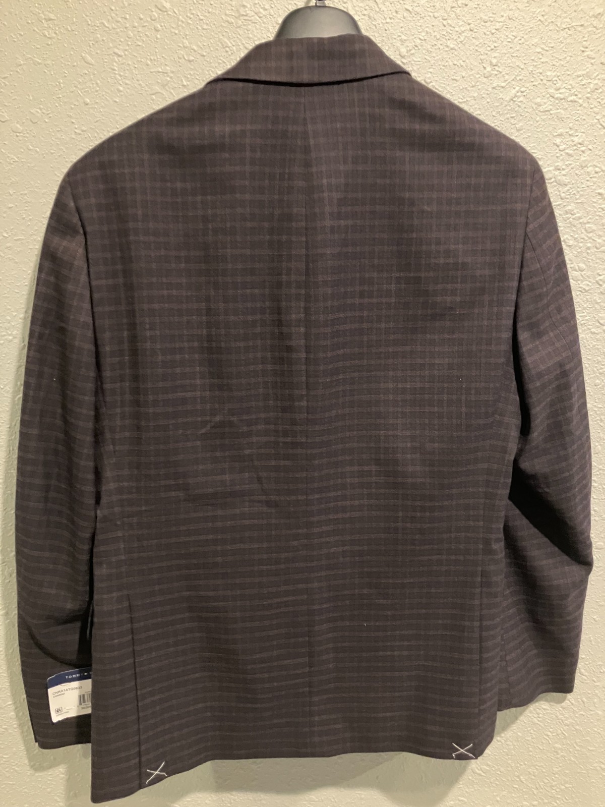 $295 Tommy Hilfiger Men’s 38S Check Modern-Fit Sport Coat Brand New With Tags