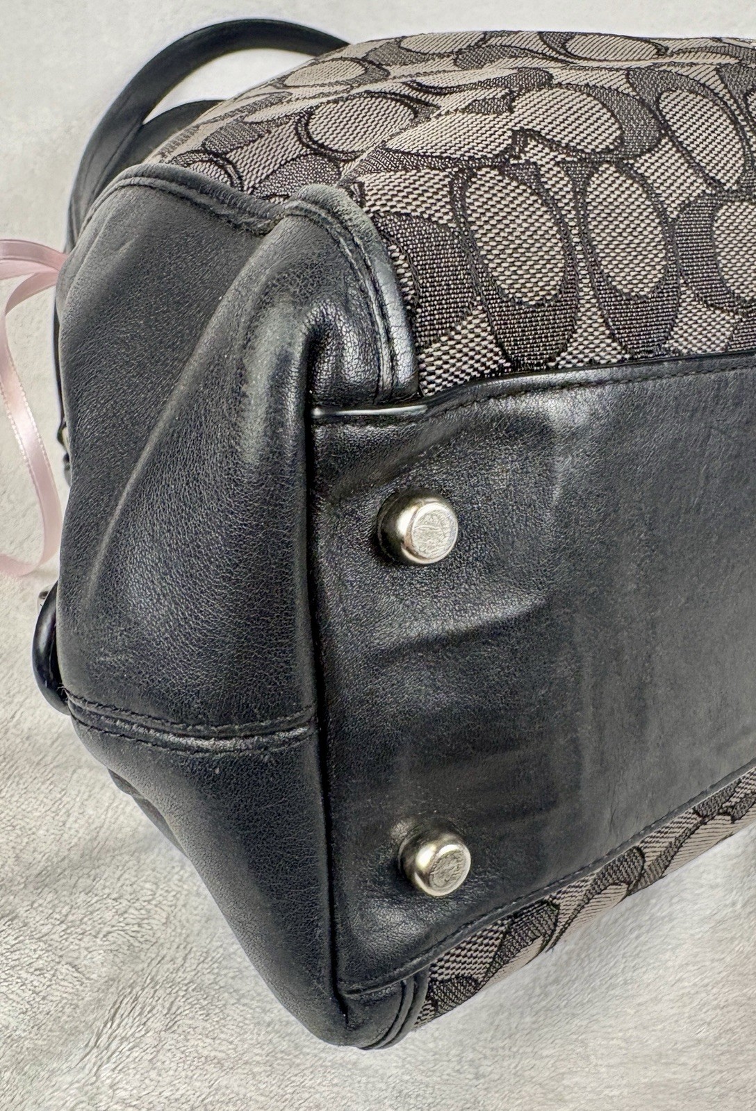 Coach Edie 31 In Signature Jacquard And Black Leather Trim With Charm