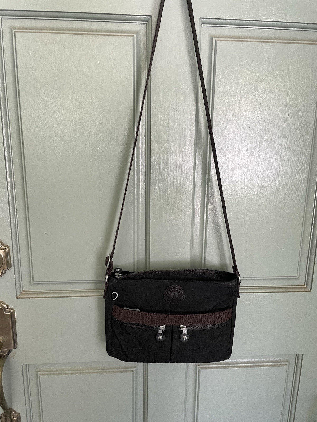 Kipling Angie Black, Nylon Crossbody Bag