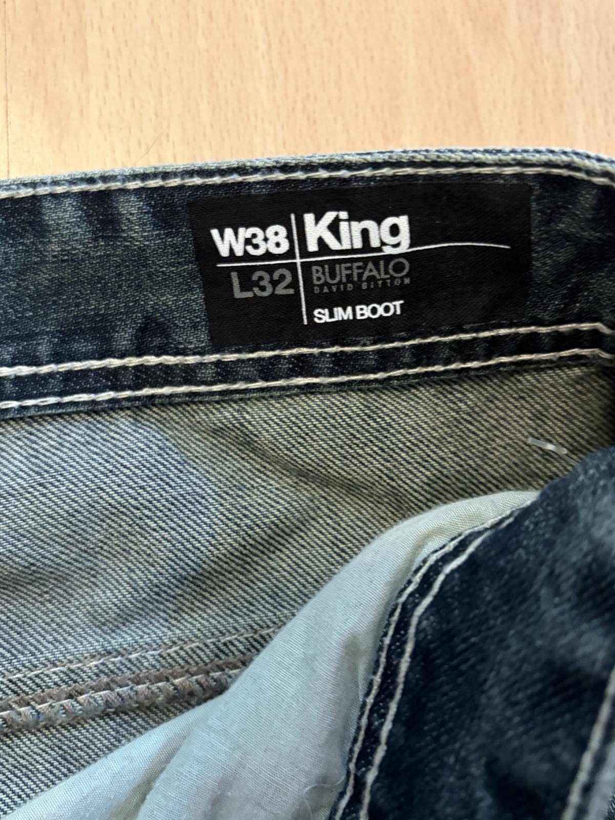 Buffalo David Bitton King Slim Boot Jeans Mens 38X32 (38X30) Dark Wash NWT Denim