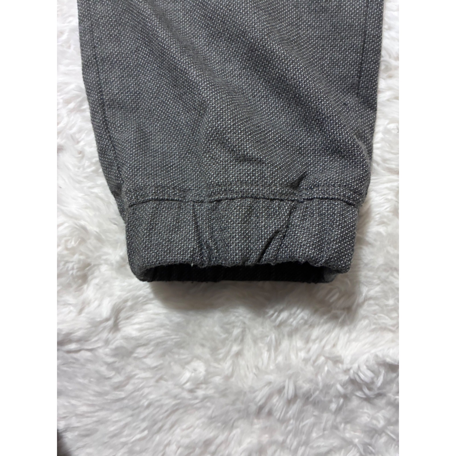 Topman Mens Textured Grey Joggers Tapered Button Fly Pants Size Small 30-32W