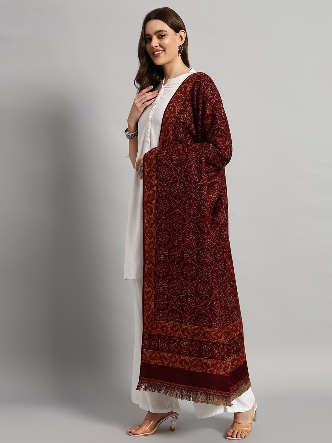 Oversized Blanket Cashmere Large Scarf Shawl Wrap Oversize Wool Throw Indian 80″