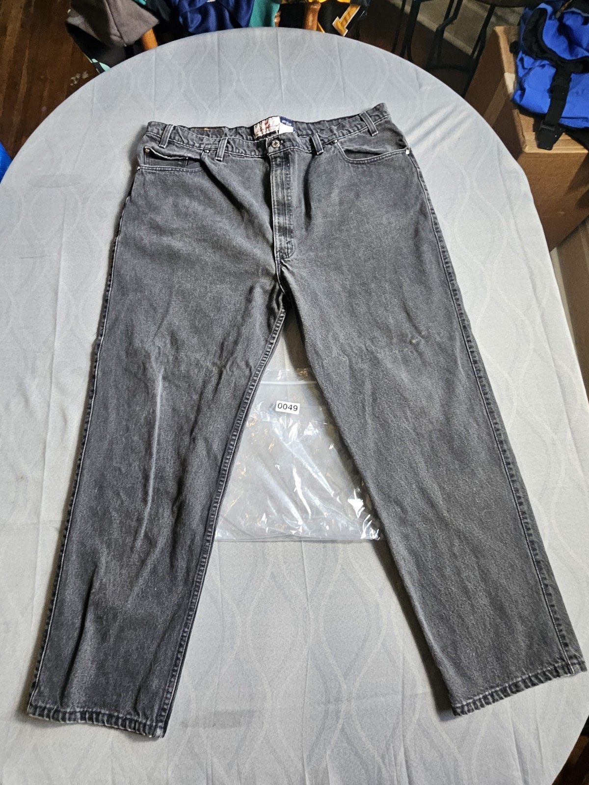 Vintage 1996 Levi’s 540 Relaxed Fit Jeans USA Made Black Denim 46×30 Orange Tab