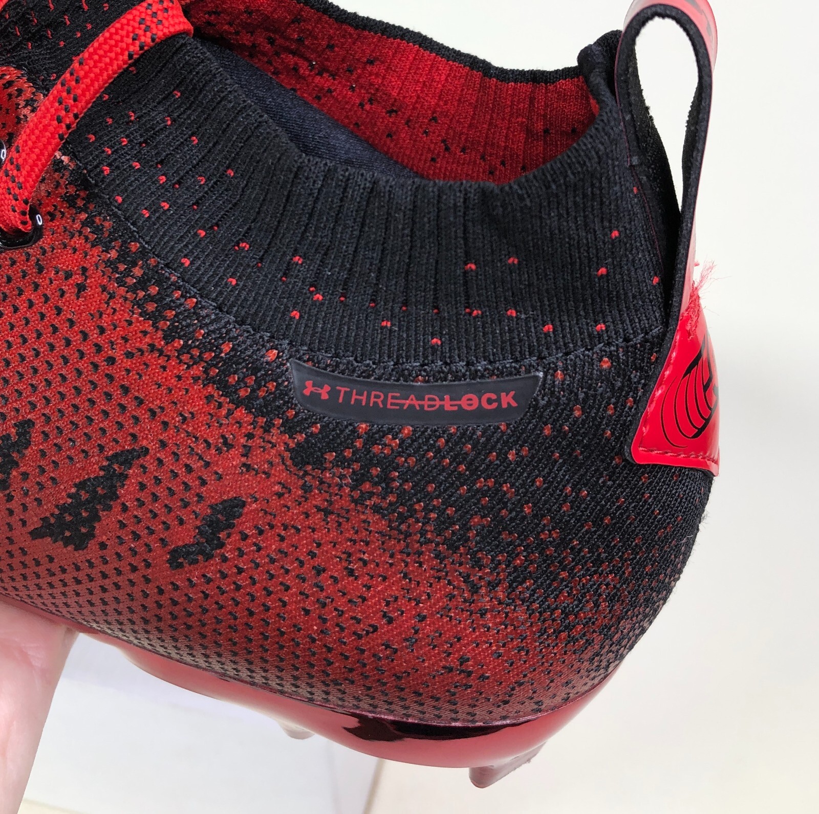 Under Armour Spotlight Lux MC Black Red Football Cleats Size 13 (3023959-007)