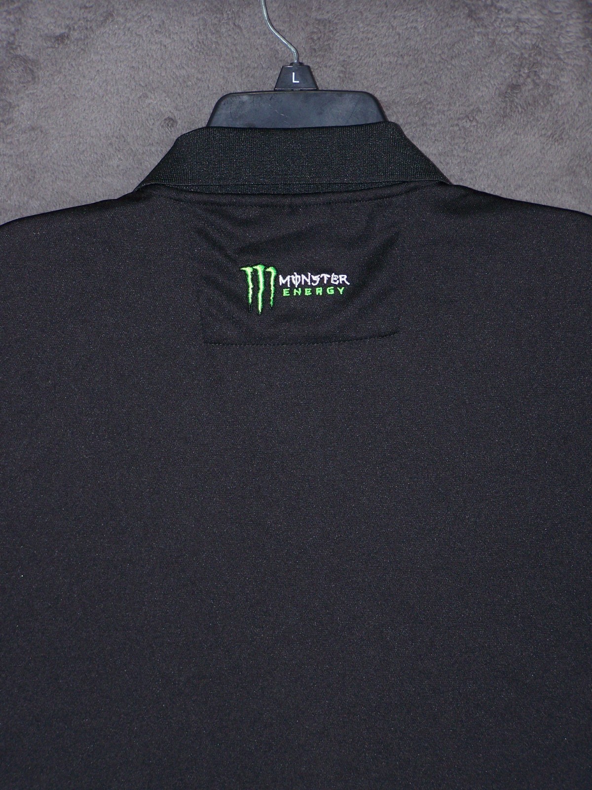 Monster Energy Polo Shirt Adult Extra Large Black Embroider MONSTER ENERGY Mens