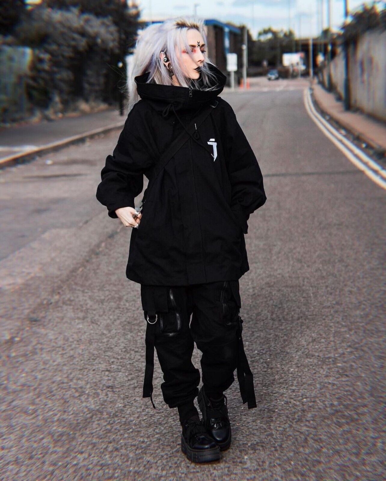 Niepce i-Tech Techwear Jacket Urban Streetwear Asian Hip Hop Funnel Hoodie