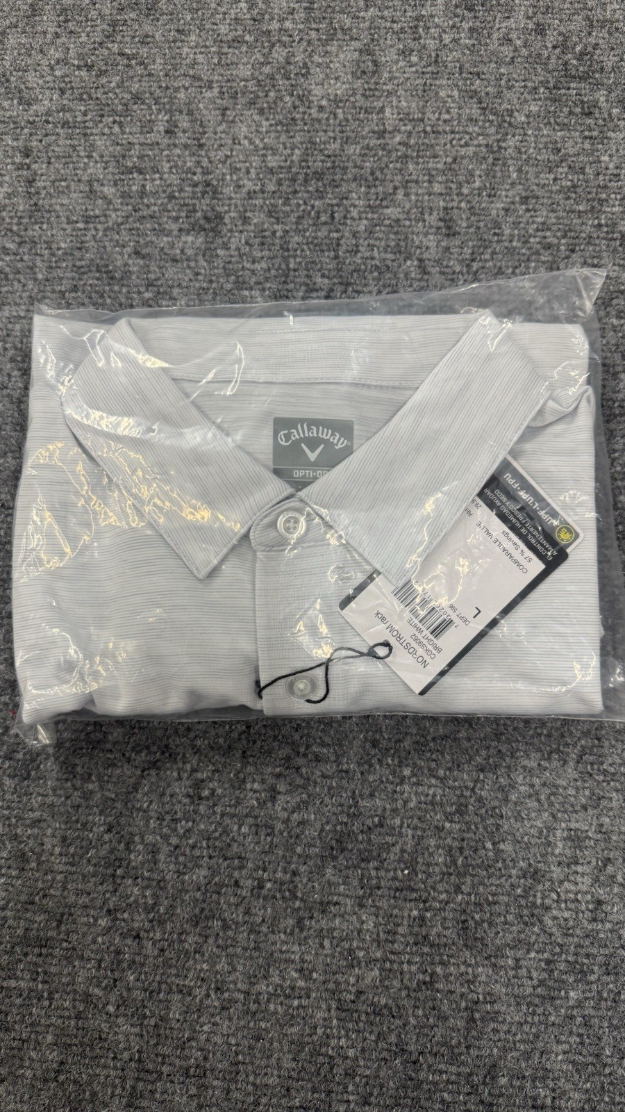 Callaway Nwt Polo Shirt Opti-Dri Golf Tradewinds Heather Gray Shirt L