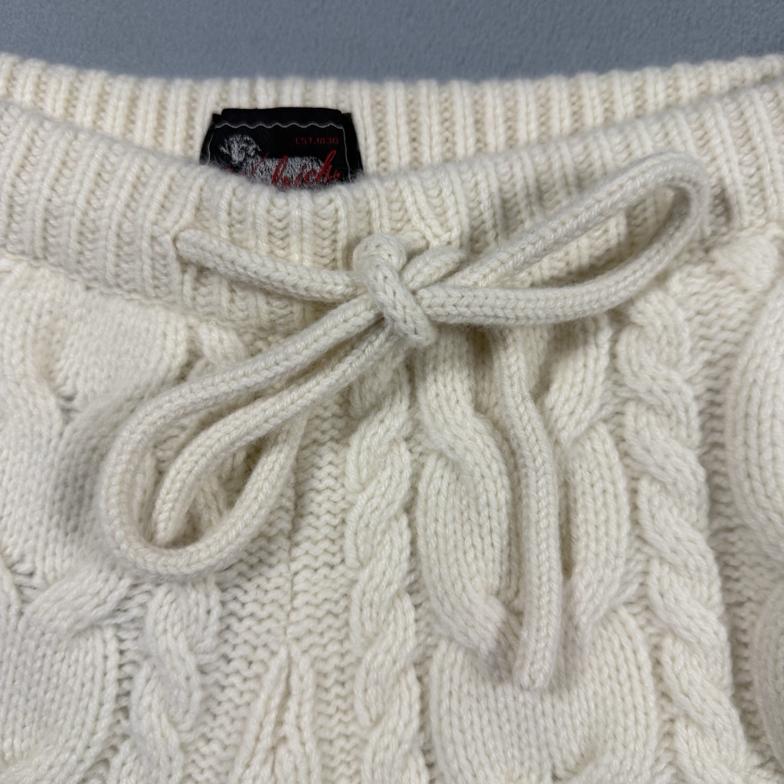Todd Snyder Woolrich Cable Knit Shorts Sz L 100% Merino Wool Cream NWT $428