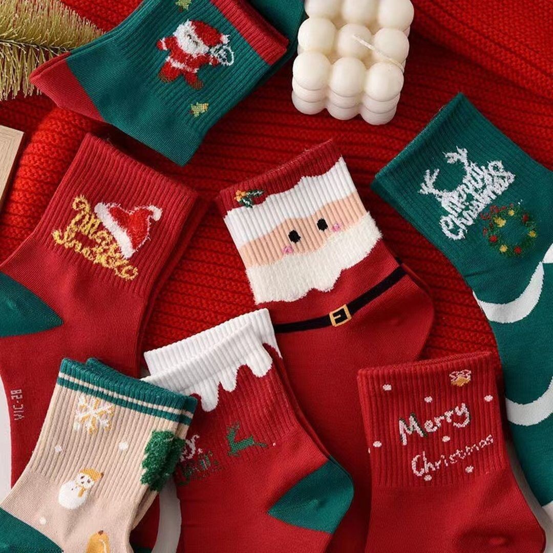 Christmas Socks 5 pack | Unisex | One size fit most (1-10) | Stretch