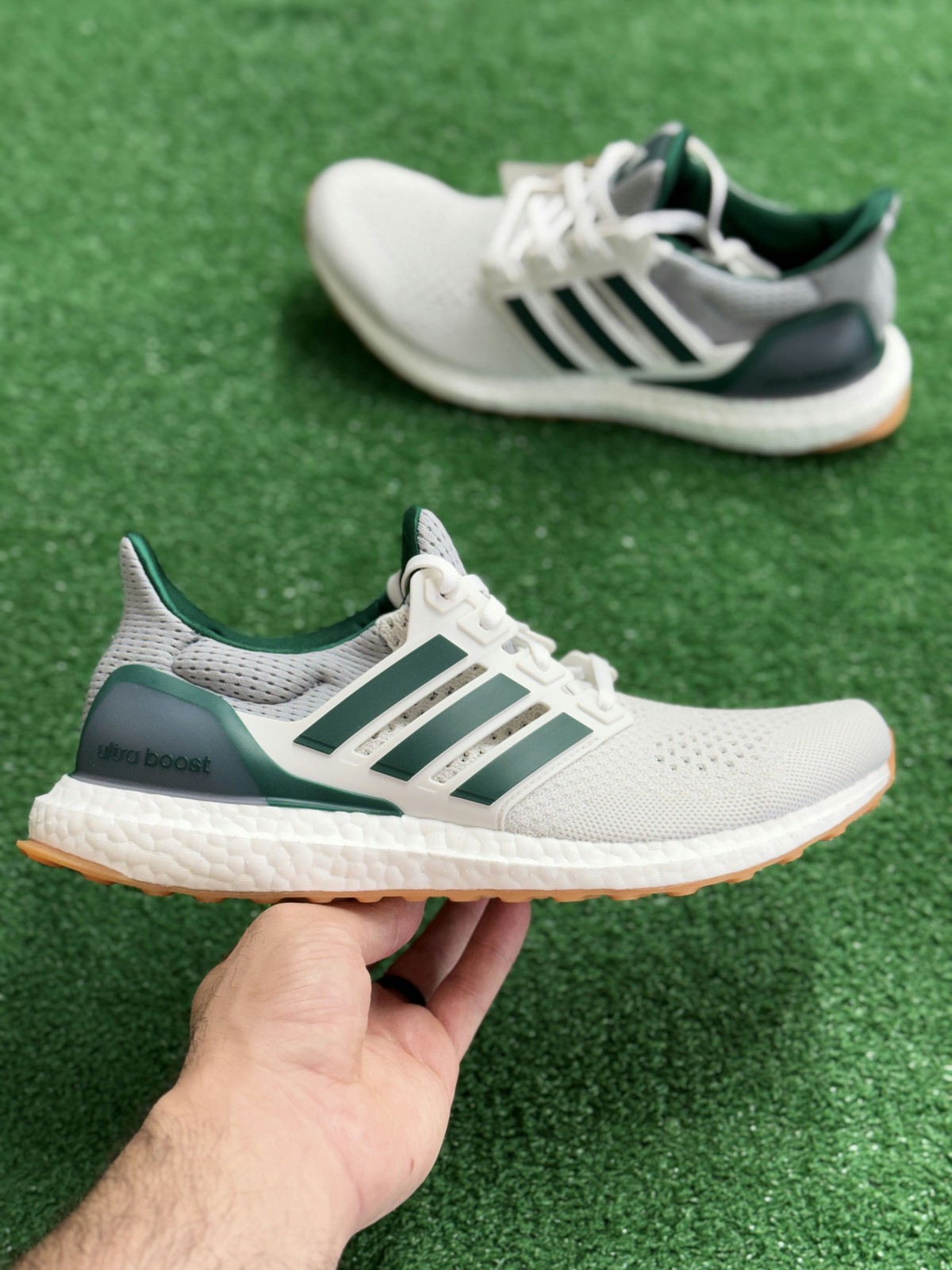 Adidas Ultra Boost 1.0 White Collegiate Green Halo Mens KI8486 NEW Multi Sz