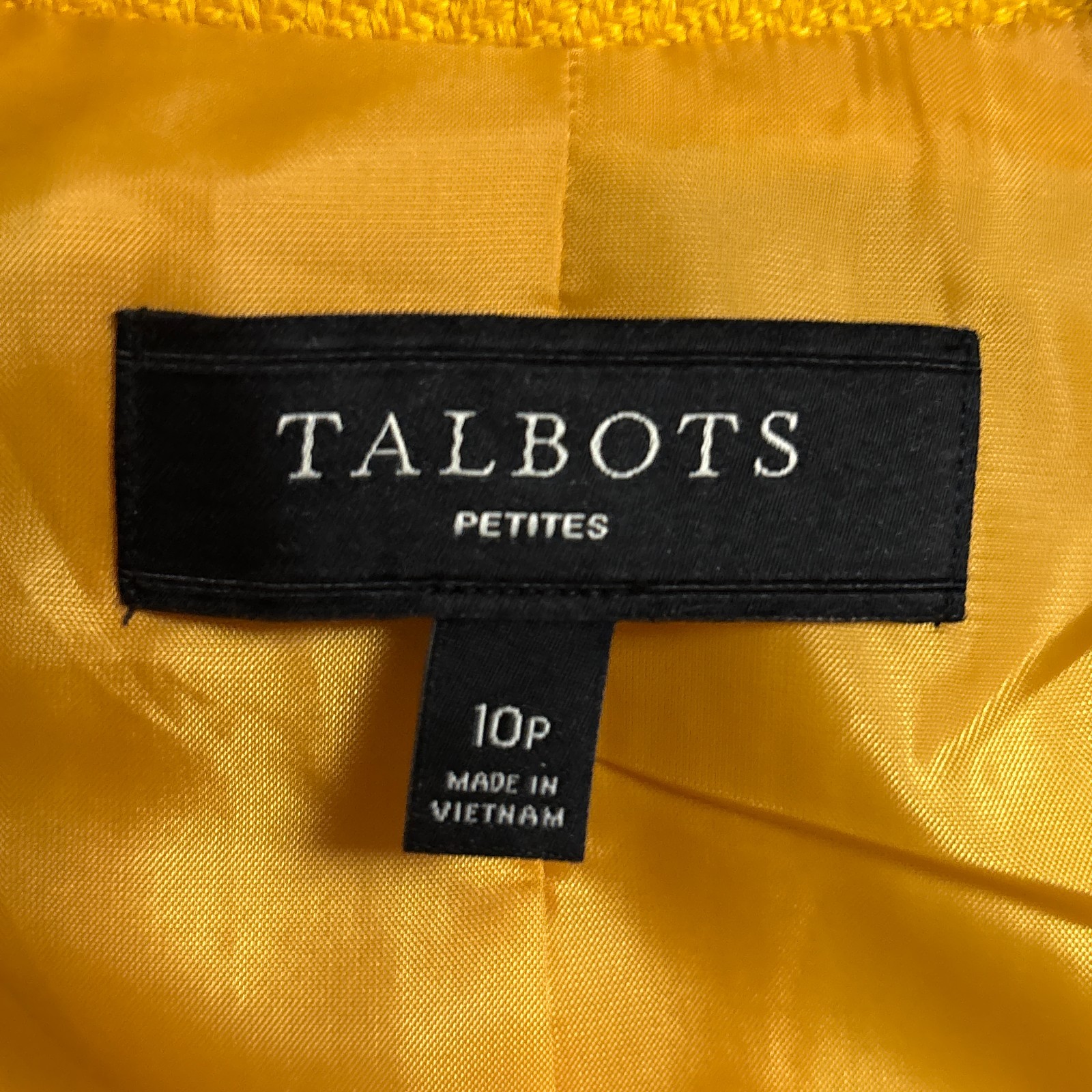 Talbots Blazer Jacket 10 Petite Mustard Yellow Wool Blend Raglan Heavy Career