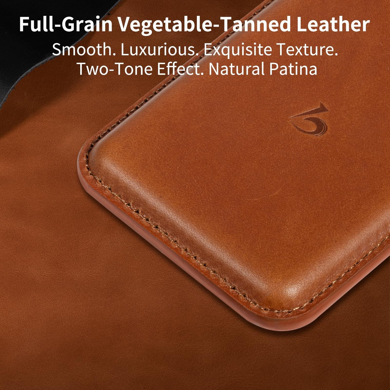 Slim Minimalist Leather Wallet for MagSafe | Magnetic Card Holder, Quick Access,