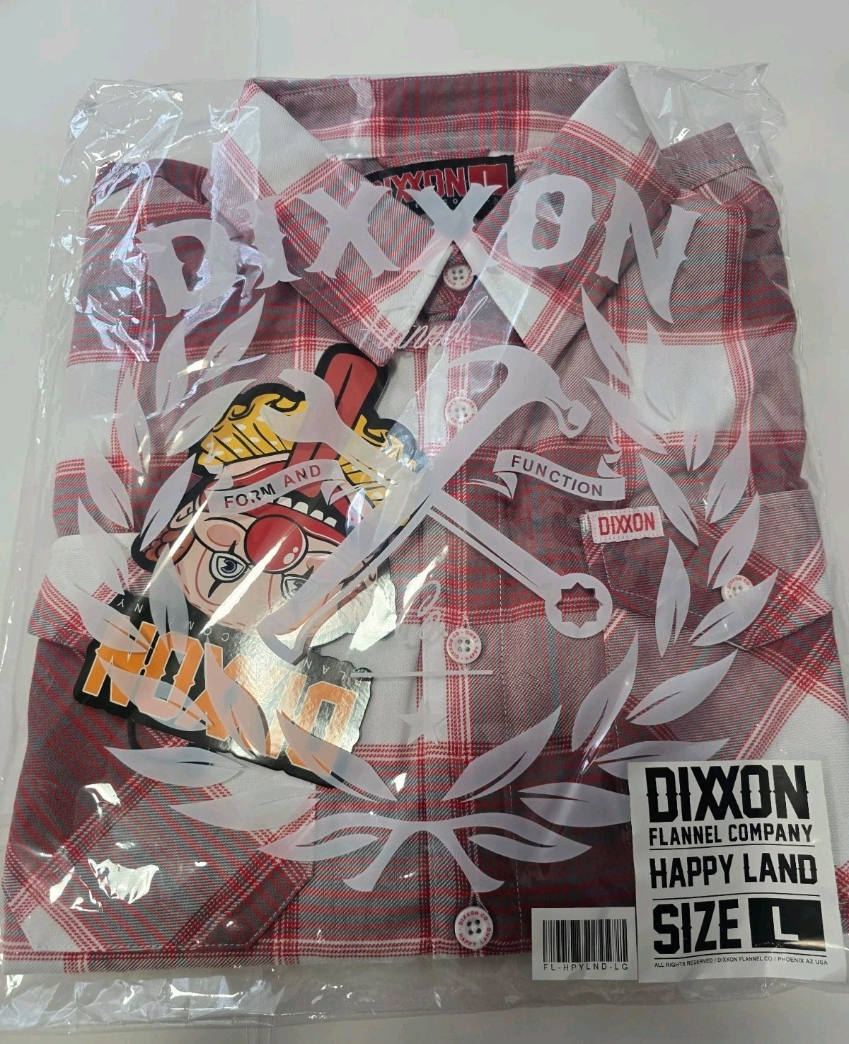 Dixxon Happy Land Flannel Mens Large Button Up Shirt Happy Gilmore Sold Out