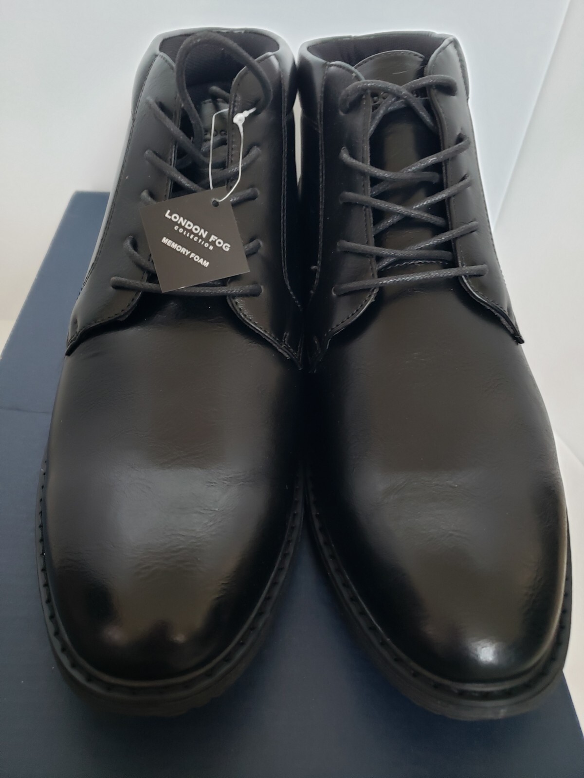 London Fog authentic brand-new men’s Tyler chukka, color black, size 11.5M