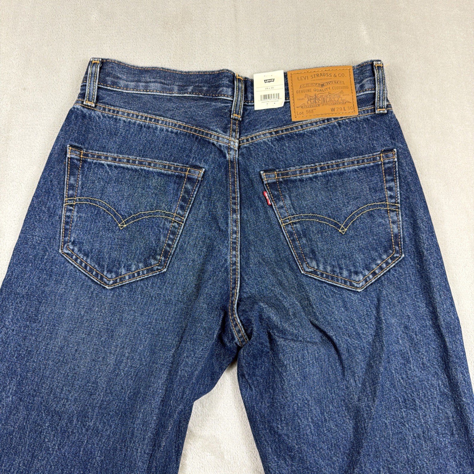 Levi’s 568 Premium Jeans Men’s Size 29×30 Loose Straight Blue Denim Cotton