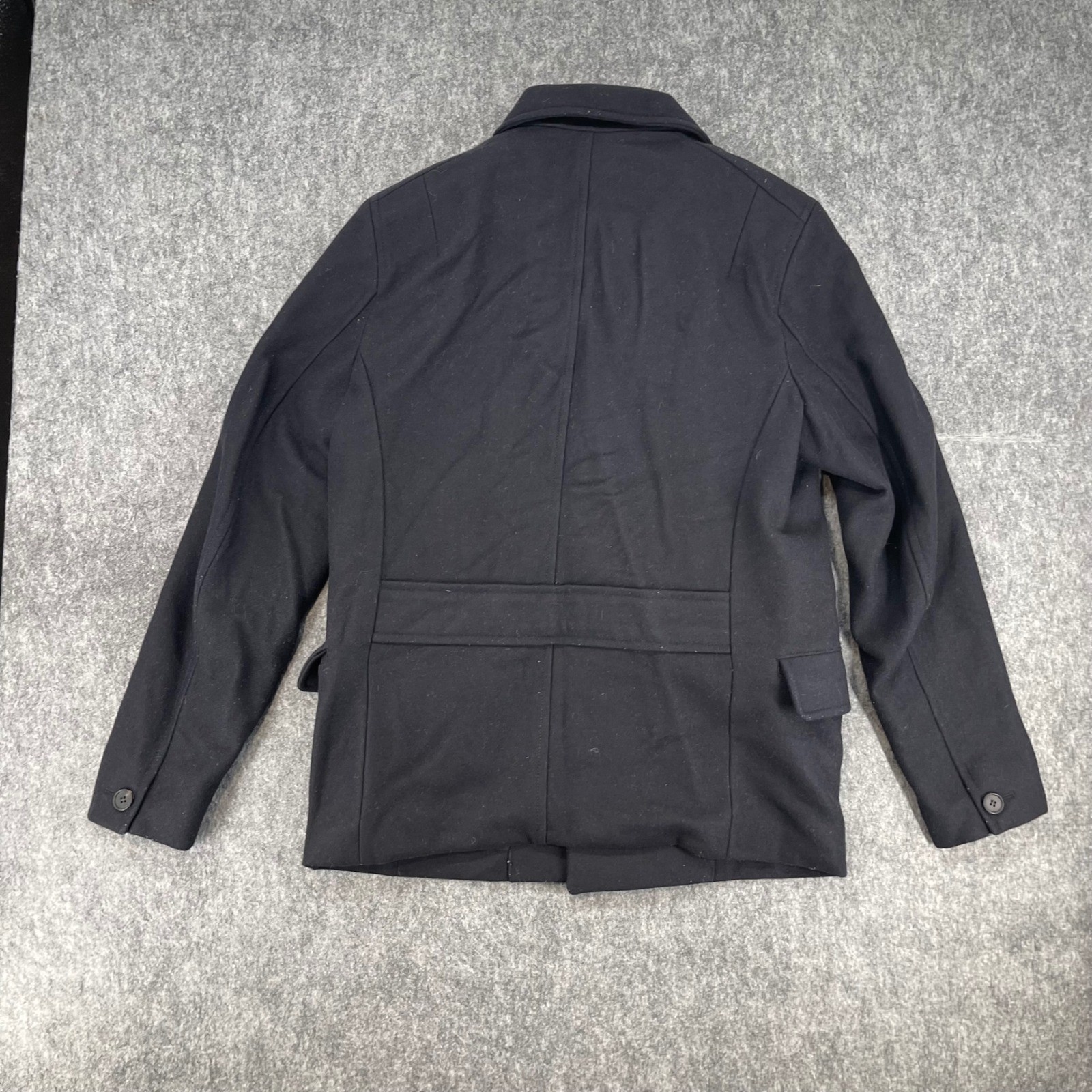 AllSaints Jacket Mens 38 Peacoat Black Wool Blend Italian