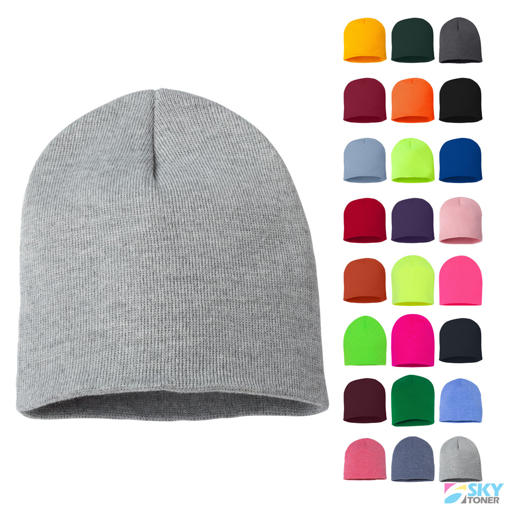 Sportsman 8″ Knit Beanie 100% Acrylic Knit Headwear Soft and Warm Hat SP08