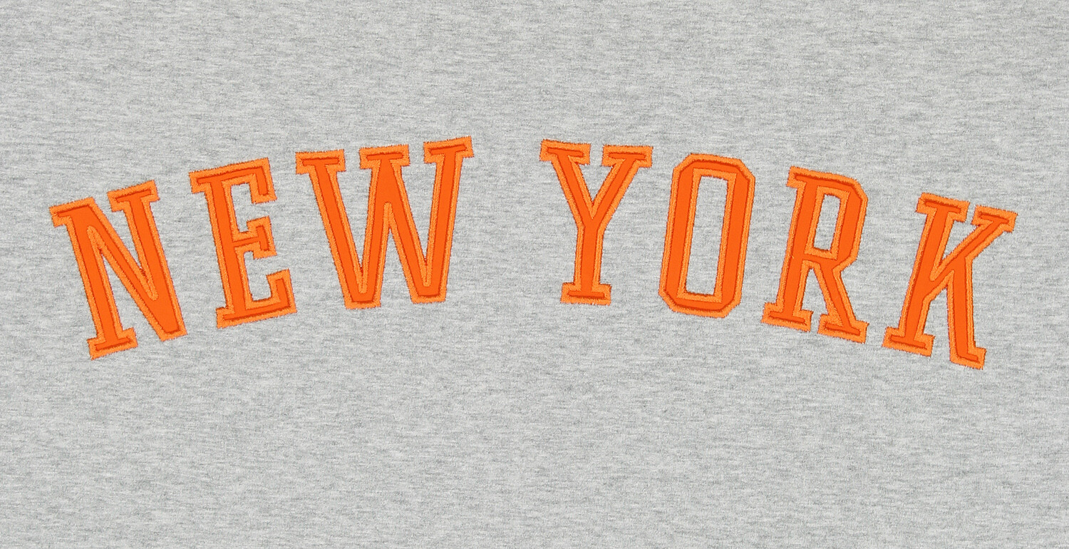 FISLL NBA Men’s New York Knicks Oversized Chenille Applique Hoodie