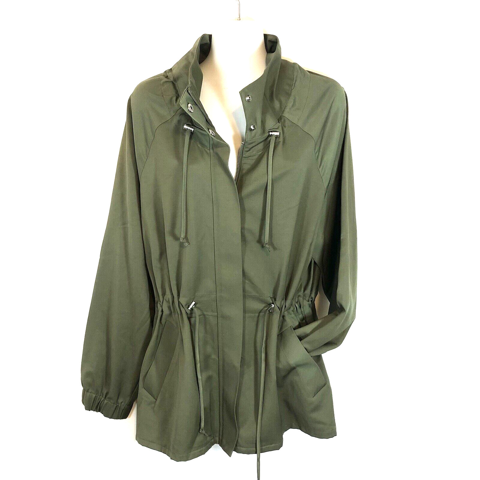 ELIZABETH and JAMES Army Green Utility Jacket – S