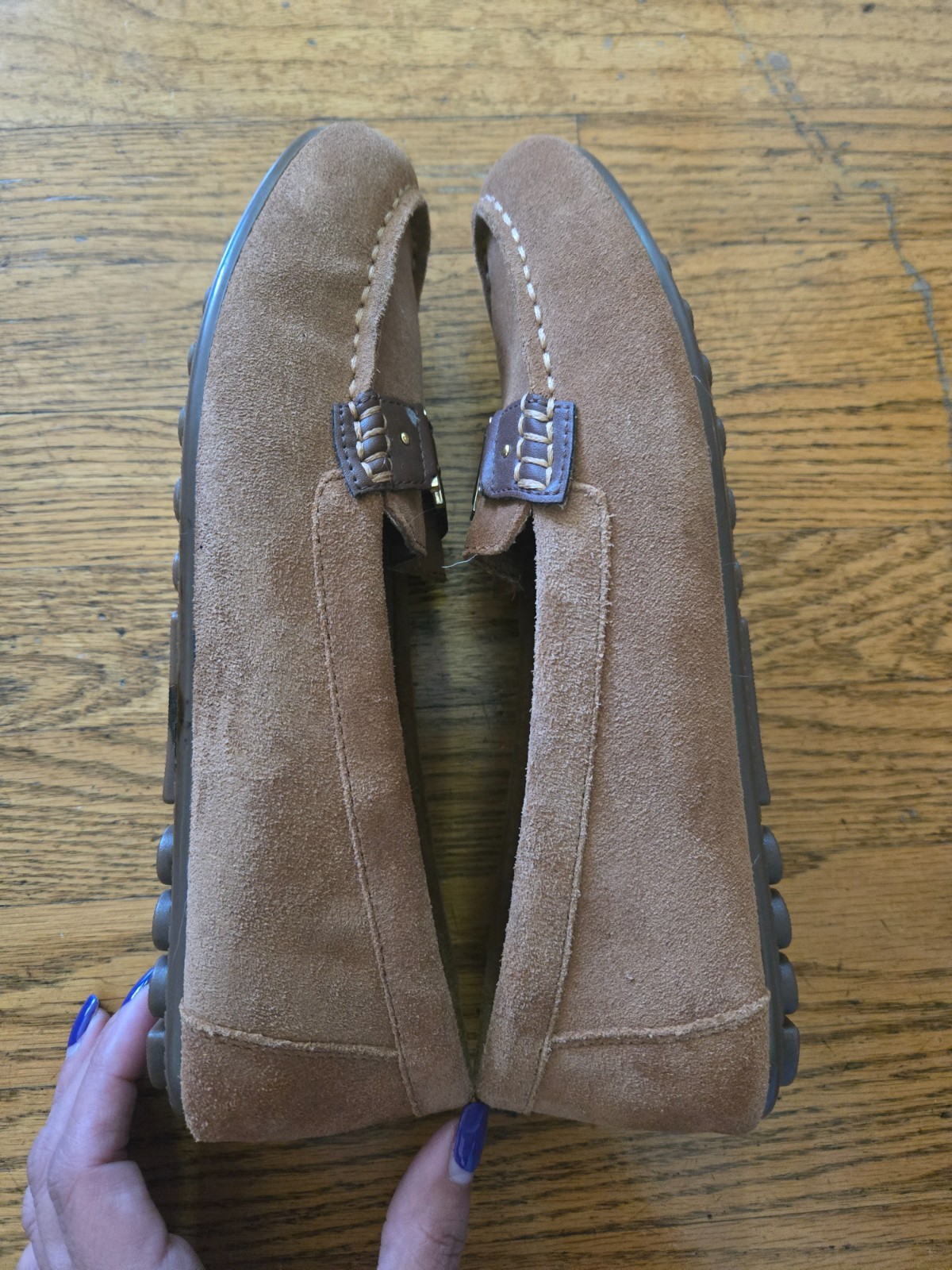 Vionic Hilo Loafers size 8 Tan Suede Driving Moccasin Slip On Comfort Shoes