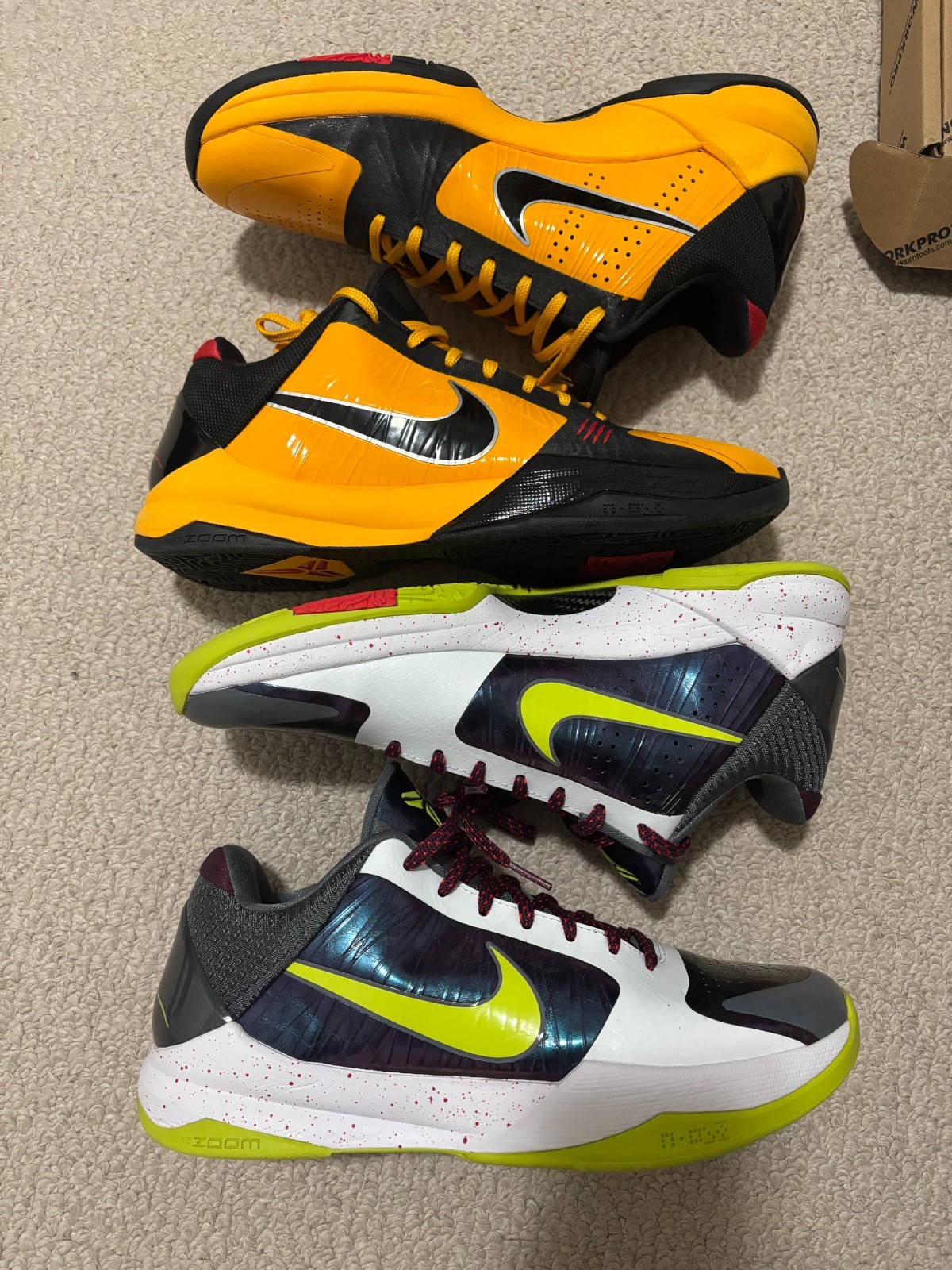 Two Pair Package – Nike Kobe 5 Protro Chaos & Kobe 5 Bruce Lee – US Men Size 10