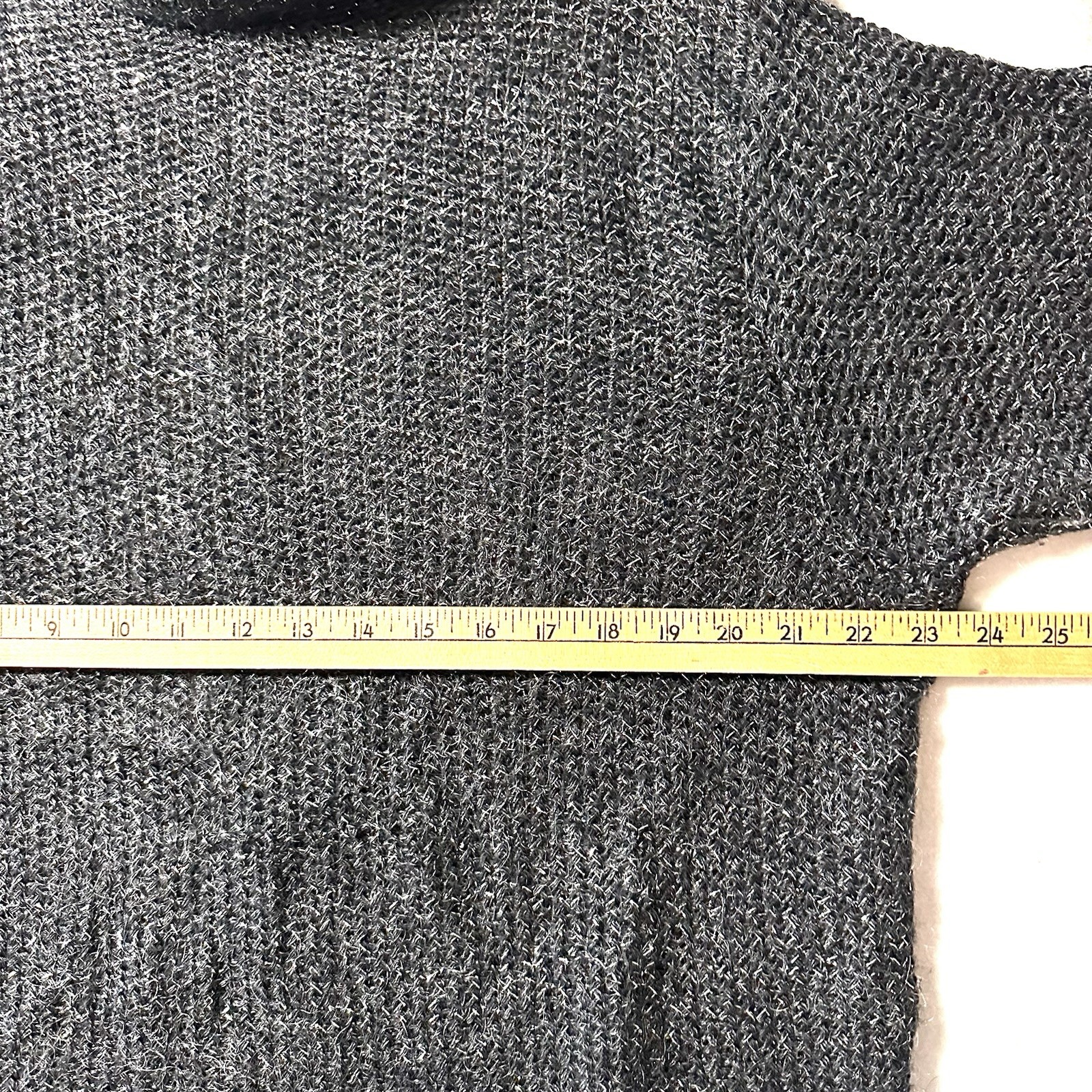 Diane Von Furstenberg 1X Sweater Metallic Mohair Crowl Black Silver Vintage