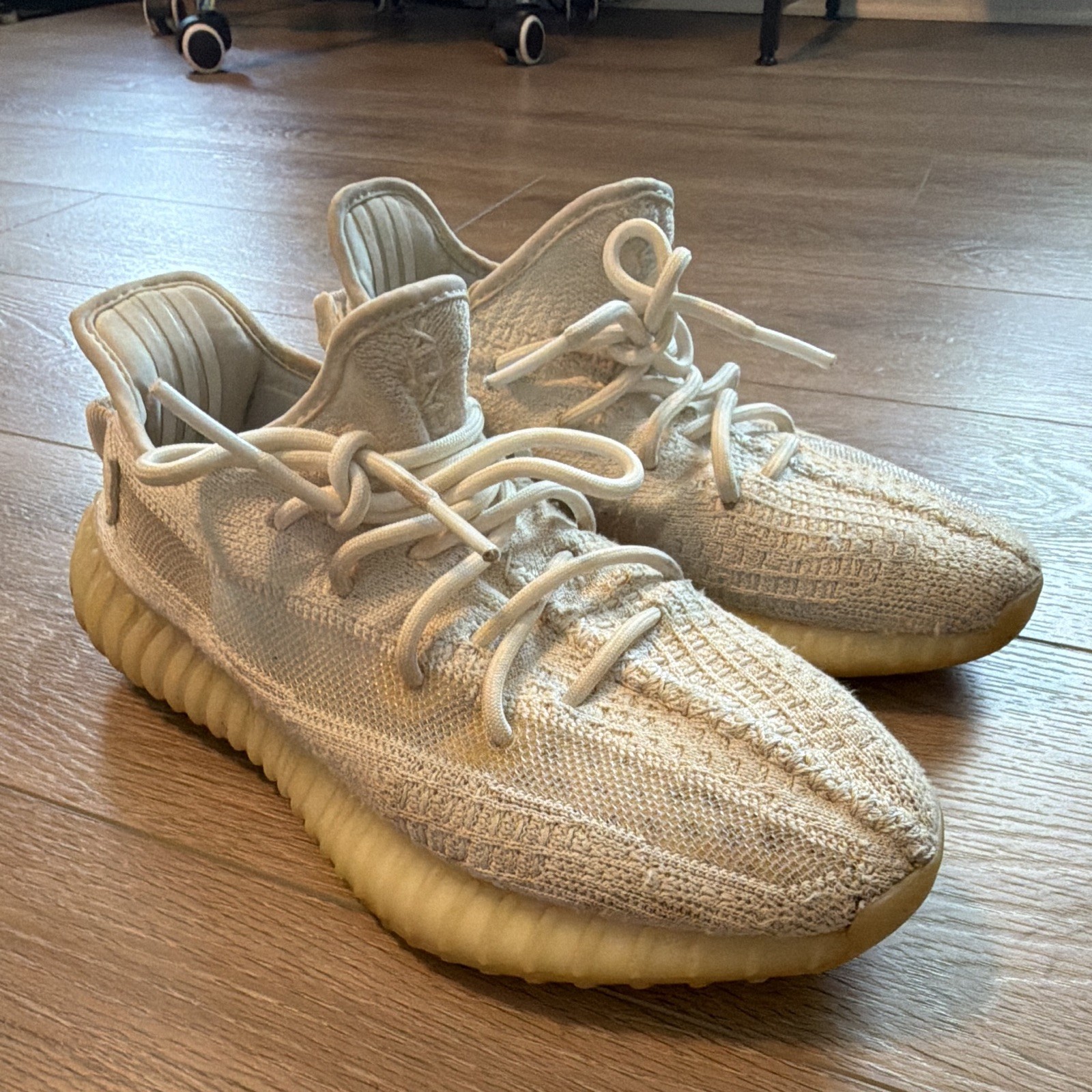 adidas Yeezy Boost 350 V2 Bone/Bone/Bone Low Top Primeknit Men’s HQ6316 size 6