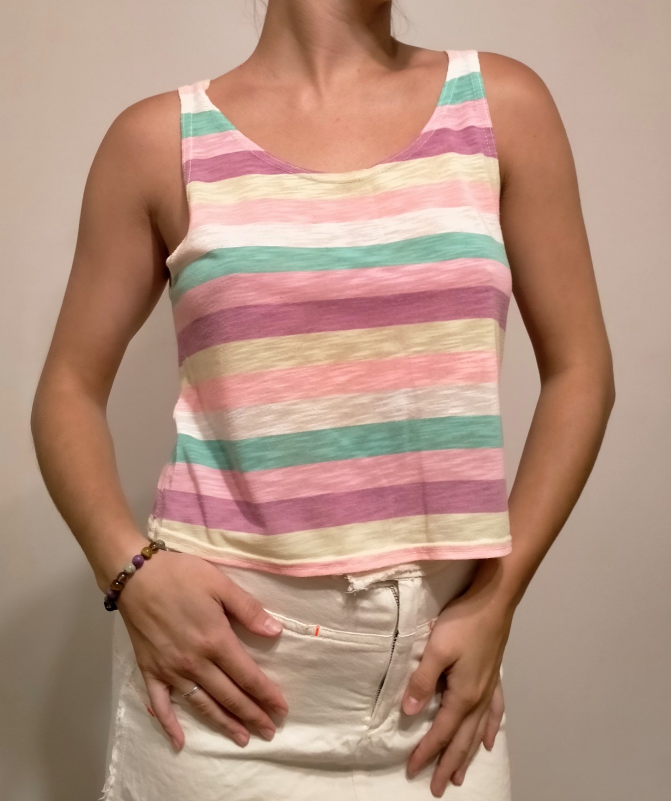 Supré Striped Crop Top XXS Bright striped crop top by Australia