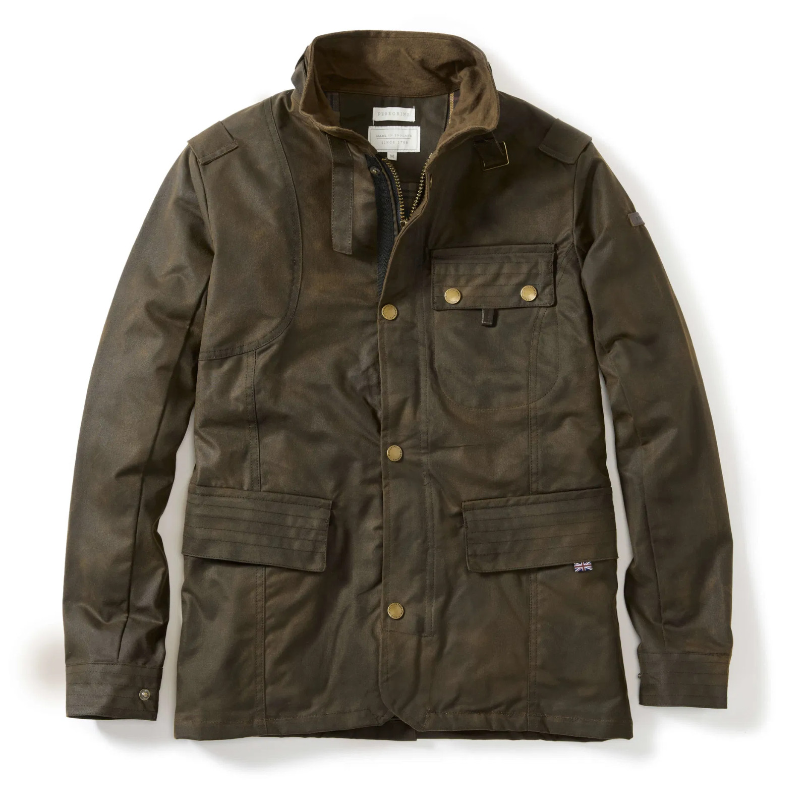 PEREGRINE Bexley Waxed Water Resistant Cotton Jacket Brown Choose Size NWT