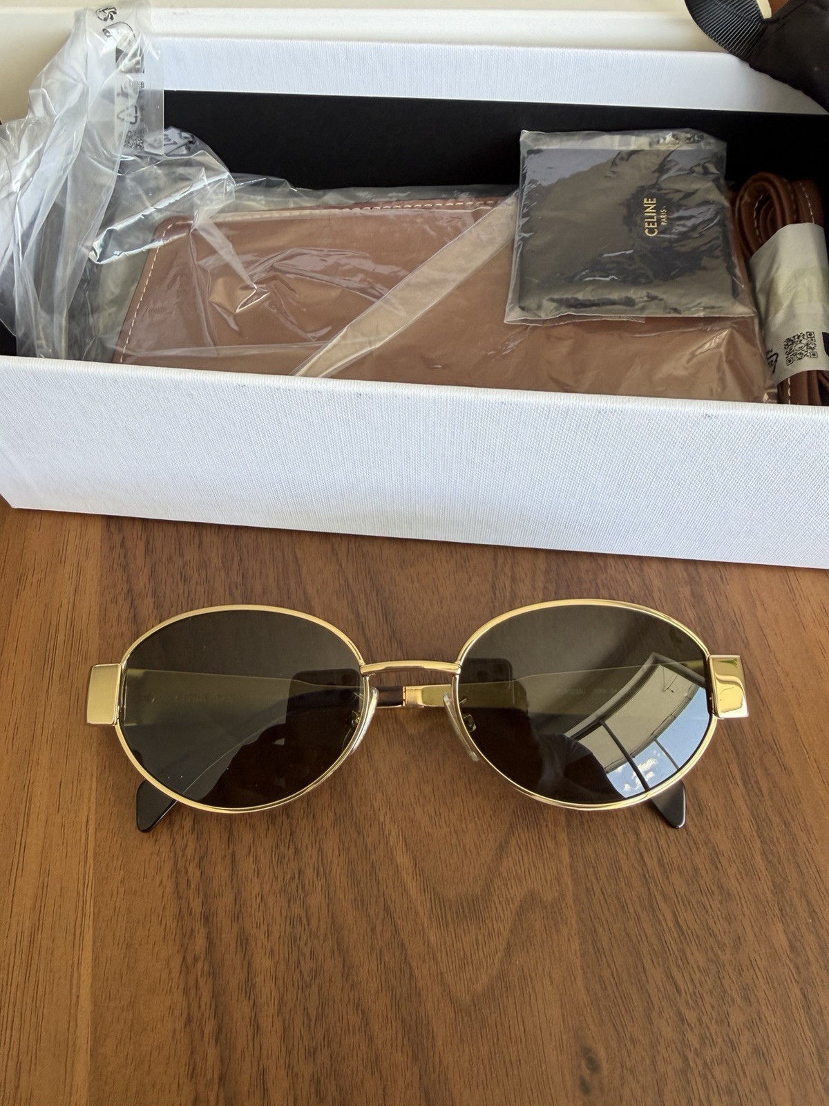 CELINE TRIOMPHE METAL 01 SUNGLASSES IN METAL