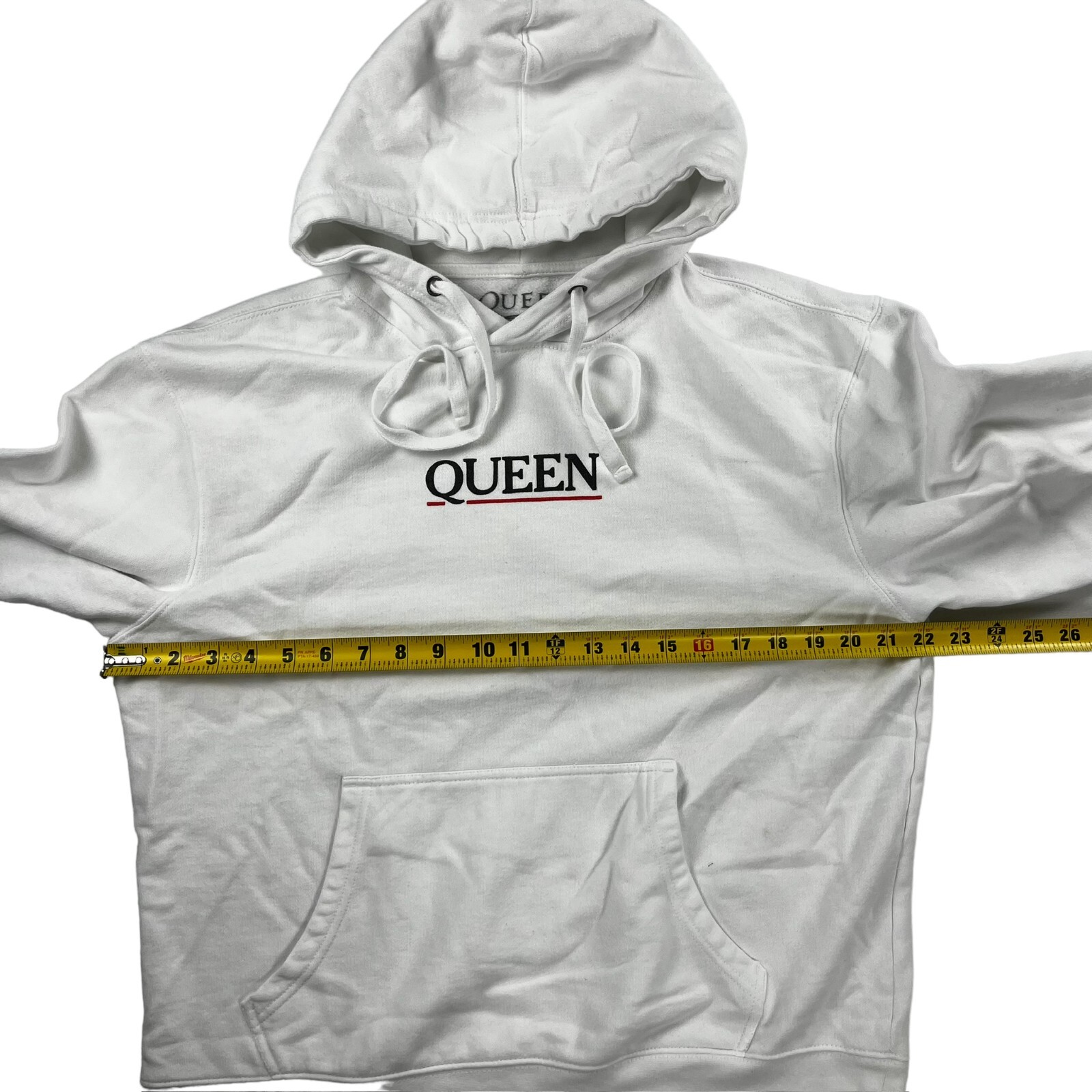 Queen Official Merch Unisex Hoodie Sweatshirt White • Medium