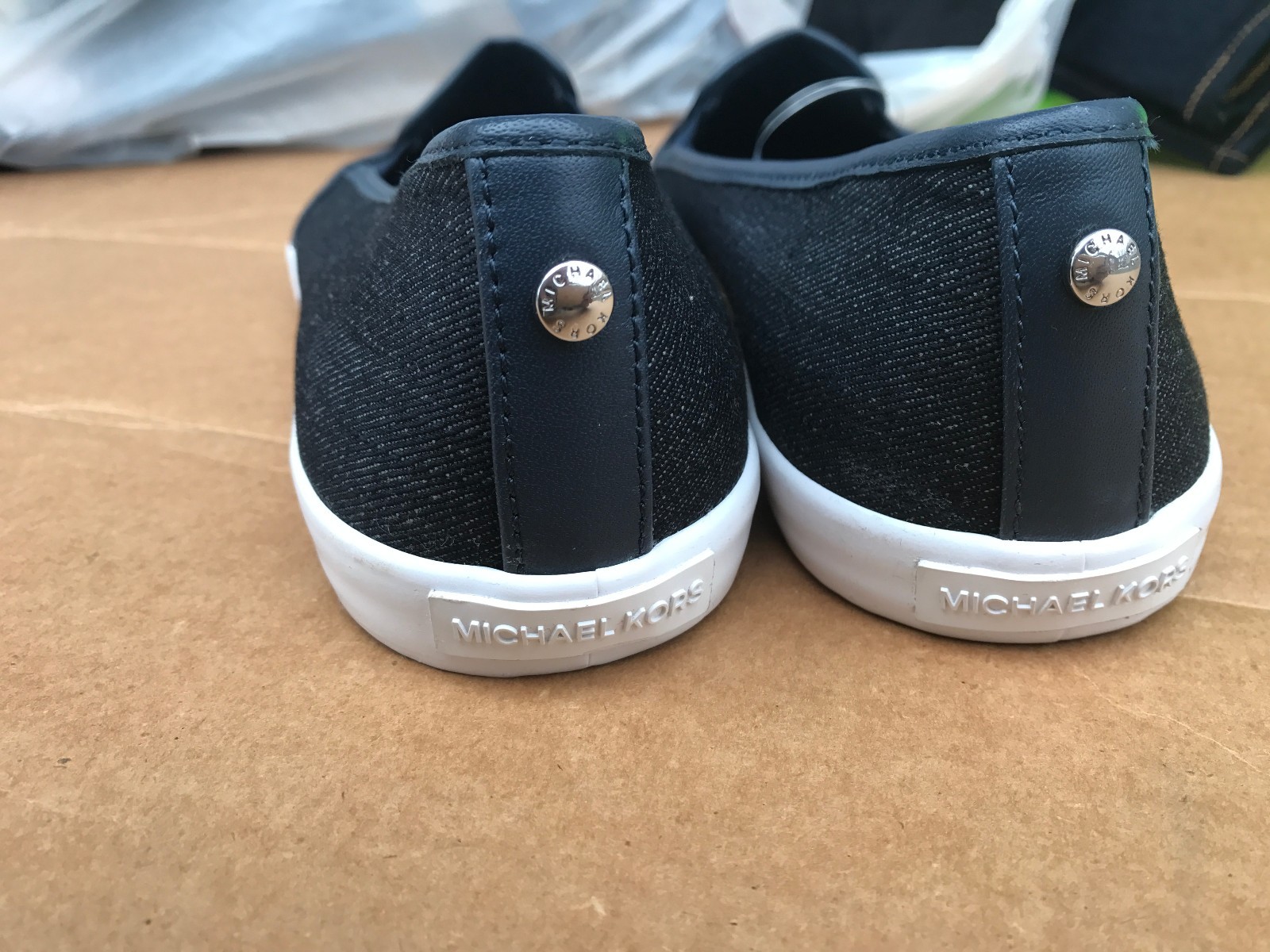Michael Michael Kors Olive Denim Sneaker NAVY Blue Size 7.5M, 9M, 9.5M,10M,NEW